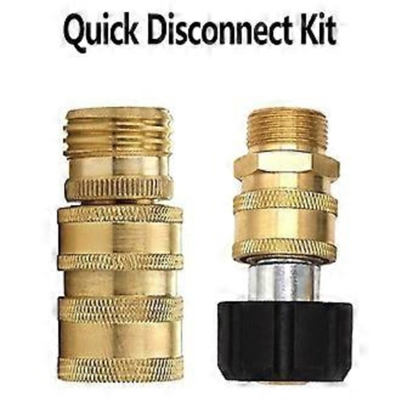8 stk. Adapter sæt til højtryksrenser, Quick Disconnect Kit, M22 drejeled til 3/8 tommer Quick Connect 3/4 tommer til Quick Release