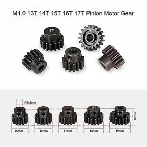 5st 8195 5mm M1 13t 14t 15t 16t 17t Pinjongmotor För Zd Racing 9116/v3 9020-v3 9021-v3 9203 1/8 Rc