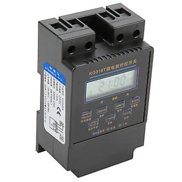 KG316T-A Mikrotietokoneajastinkytkin Digitaalinen LCD Ohjelmoitava Ajanohjauskytkin (24VDC)