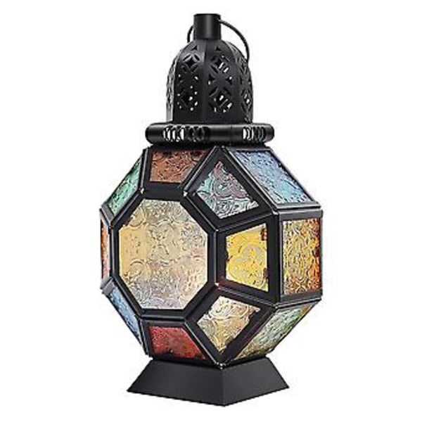 Retro Jern, bærbar Marokkansk Glas H Hængelampe Hest Wi