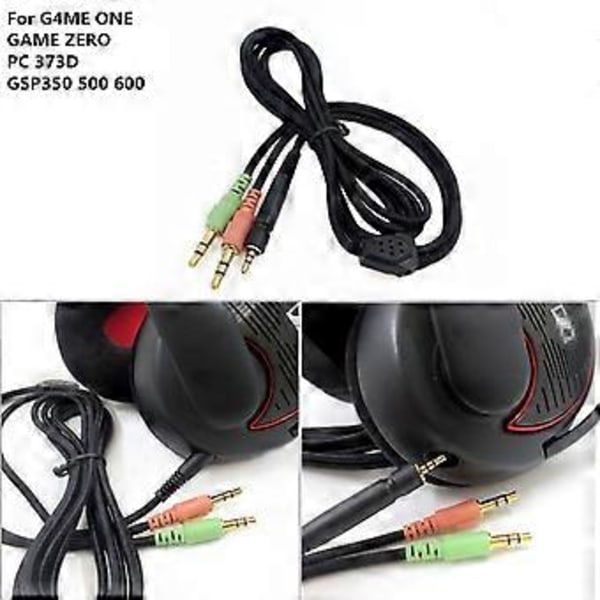 Udskiftningskabel til lydopgradering med bredt lydfelt til Sennheiser G4ME ONE GAME ZERO 373D GSP 350