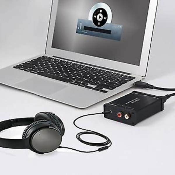 USB DAC-konverter USB Lydkortadapter Oppgraderer Lydsystemets Utgang