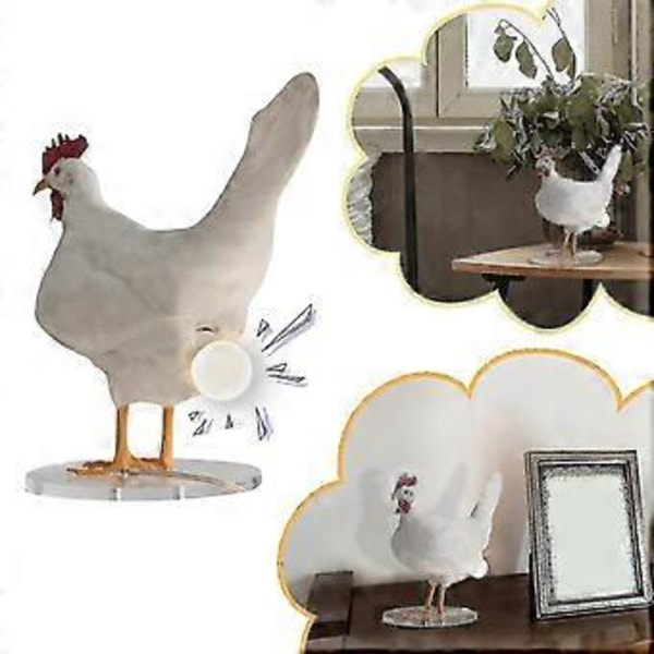 Egglampe Bordlampe, 3d LED-lys, Livaktig Resin Egglampe For Hjem Soveromsdekor
