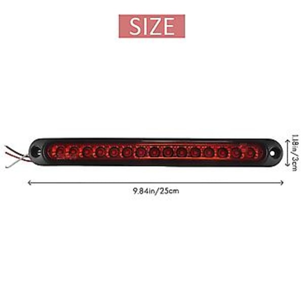 2 stk 10 tommer 15 Led Tilhenger Led Stopp Blink Bremselys Bar Strip For Tung Båt