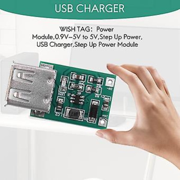 - Ingång 0.9v-5v Till 5v Utgång Usb Laddare Step Up Modul