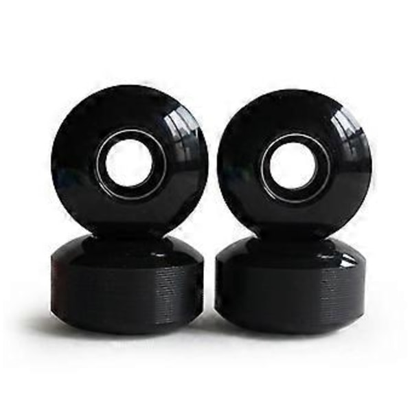 Skateboardhjul med lejer 52x30mm Street Pu Hjul Skateboarddele Cruiser Longboard Hjul (4) Sort
