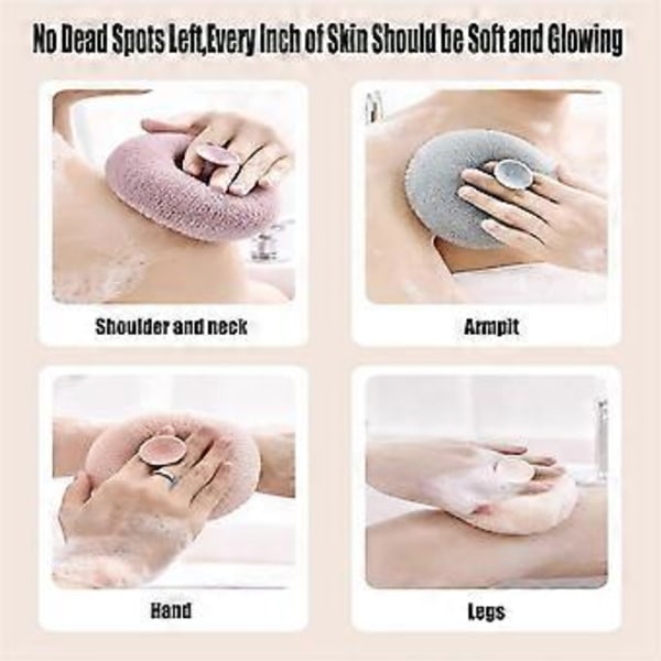 2-pack Supermjuk Solros Sugpropp Badboll, Loofah Svamp Exfolierar Effektivt, Essential, C