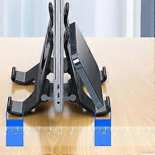Vertikal Laptop Stand Skrivebordsholder Notebook Dock Pladsbesparende til /// til Chrome Book Sort