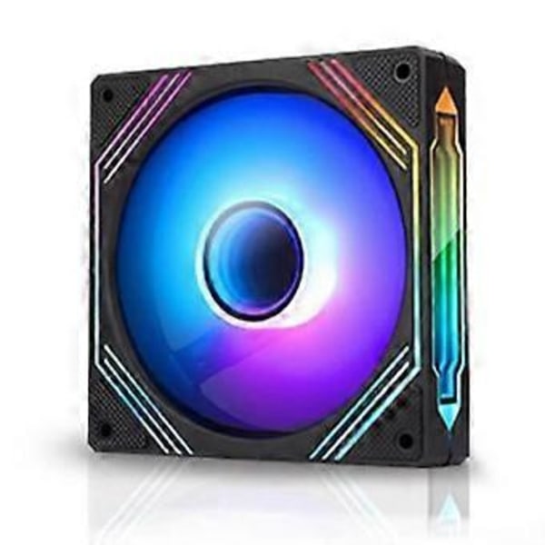 PC-fläkt 14CM 5V 3Pin ARGB Cirkulerande Spegelljuseffekt Negativ Blad Kylfläkt