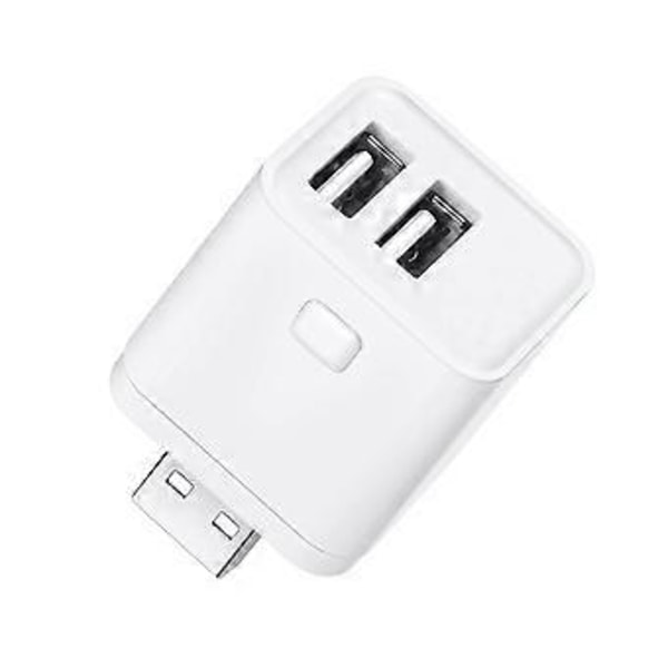 Tuya Zigbee Micro-USB Adapter Switch 2 Gang Mini USB Strømadapter APP Stemmestyring til Alexa