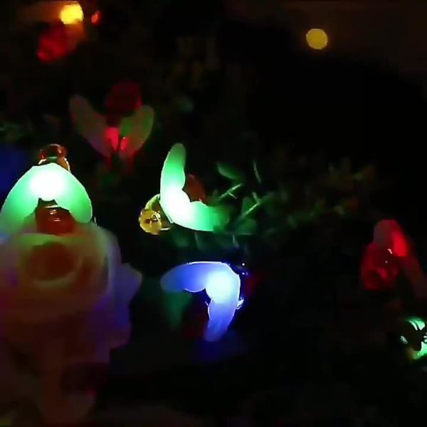20 LED solcellslampor för trädgård, bislingor, 3 m, vattentäta, staket, gräsmatta, uteplats, fest, jul, semesterbelysning