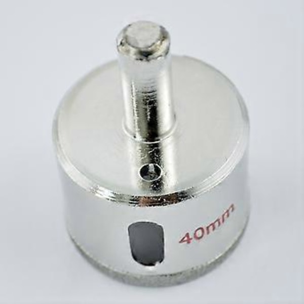 SODIAL(R) Diamantbelagt tupp 40mm Glasshull Sag Kutter Bit