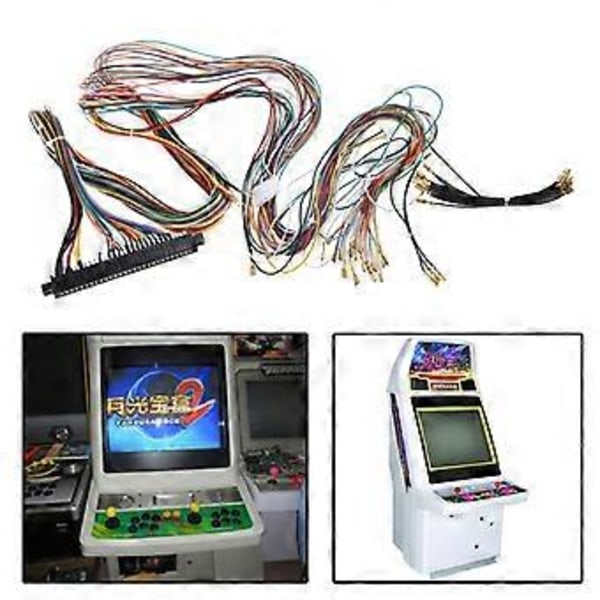 Arcade JAMMA 28 Pin Liitäntäkaappi Johdotusjohtosarja Piirilevykaapeli Arcade-pelikonsoleille Jamma 60 in 1 -kortti