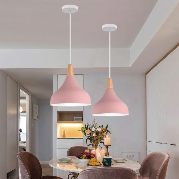 Modern enkel taklampa rosa hängande lampa inomhus ljuskrona