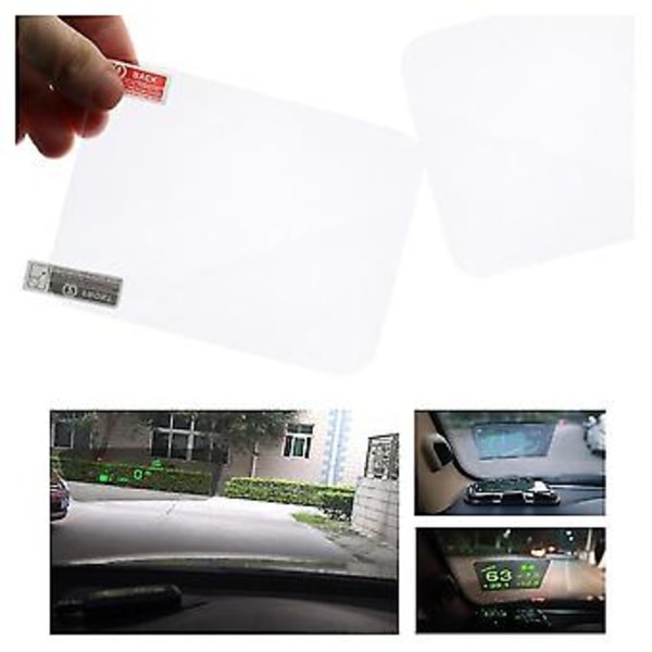 Head Up Display Hud Film Beskyttende Reflekterende Skærm Transparent 15*13cm