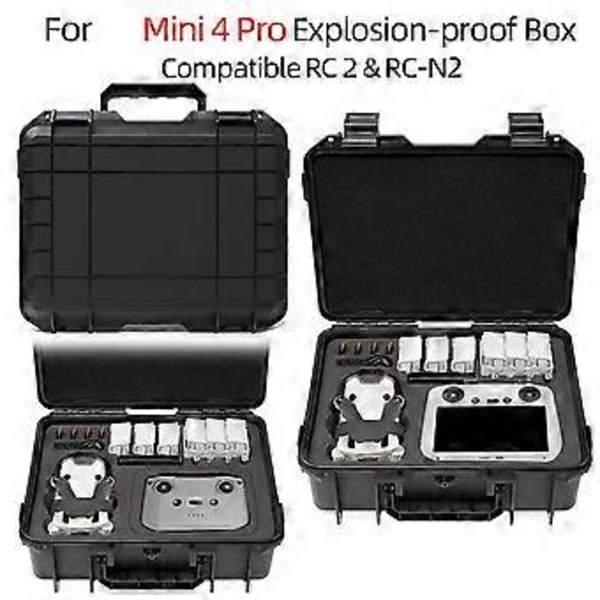För Mini 4 Pro Förvaringsväska Mini 4 Pro Explosionssäker Väska Portabel Vattentät Låda Hårt Skal Stor Kapacitet Väska