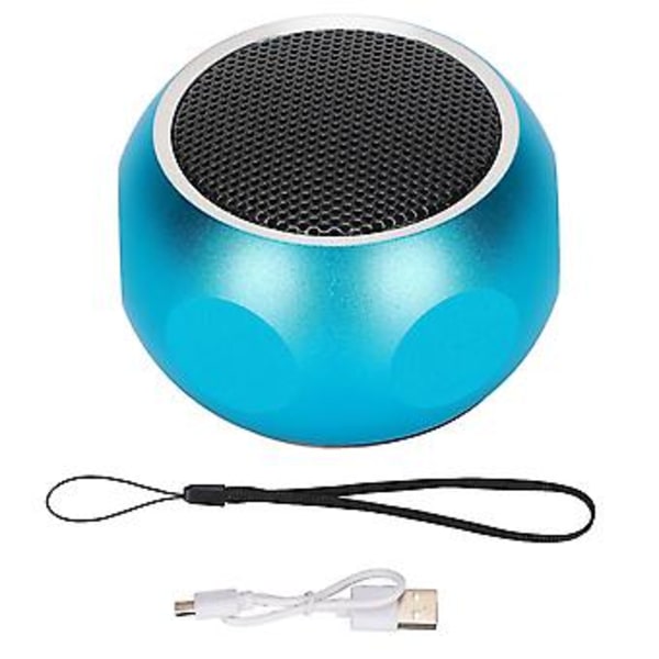 Mini Portabel Bluetooth-högtalare Söt Liten Trådlös Högtalare med Snodd för Dusch Cykel Bil TravelBlue