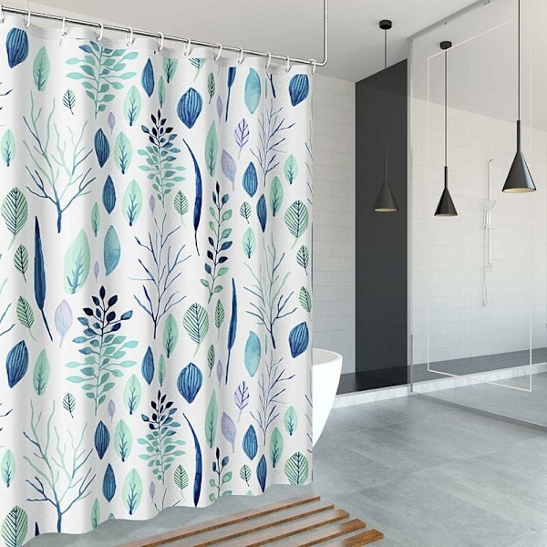 Duschdraperi - 180 x 180 cm - Vattentät - Viktad fåll - Tvättbar - Mögelbeständig - Snabbtorkande polyestertyg - Bohemisk badrumsaccessoar