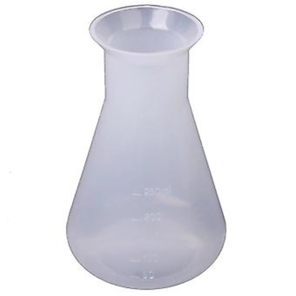 Genomskinlig Erlenmeyerkolv i plast för kemilaboratorium - 250 ml