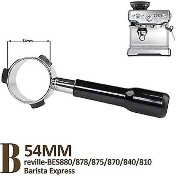 54mm Pohjaton Portafilter Baristoille ja Espressolle Annostelurenkaalla