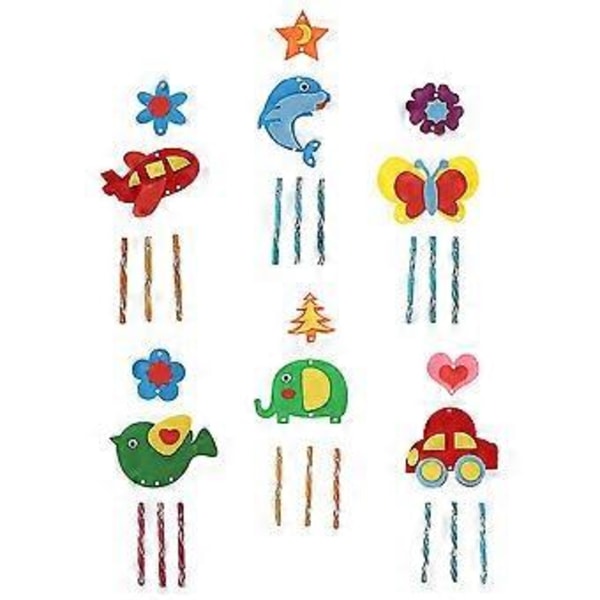 6 st DIY Vindspel Vindspel DIY Kit Hängande Vindspel Ornament För Sovrum