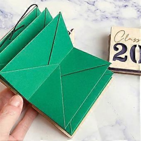 Examenspresent Kort Hållare Presentkort Box Kontanthållare Trä Examens Kontanthållare DIY Barn Examensfest Kontanter Blå