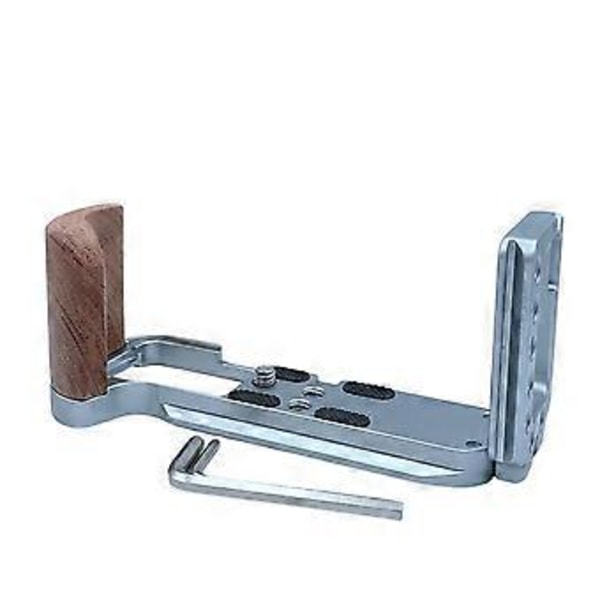 Handgrepp Snabbkoppling Trä Kamera L-platta för XT30 II XT30 XT20 XT10 Kameragrepp Handtag Silver