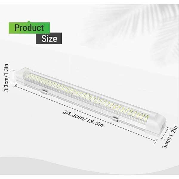 2 stk. 12V LED indvendig lysbjælke billys 108LED med tænd/sluk-knap til varevogn campingvogn lastbil båd (2 stk.)