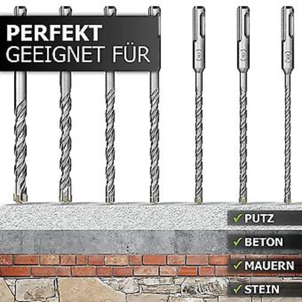 Borrsats 7 Delar Murverk Borrsats - Betongborrsats
