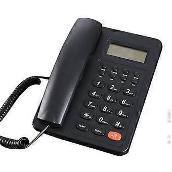 Fastnettelefon med ledning, store knapper, til hjemmet, hotellet, virksomheden, skrivebordsfastnettelefon