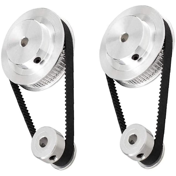 2gt Synkronhjul Aluminium Synkront Remskiva 610mm Transmissionshylsa (Litet Hjul 8mm Stort Hjul 8mm Hål)
