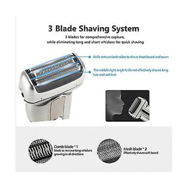 Elektrisk barbering Elektrisk barbermaskin Menn Barbering Skallet Barbering 3