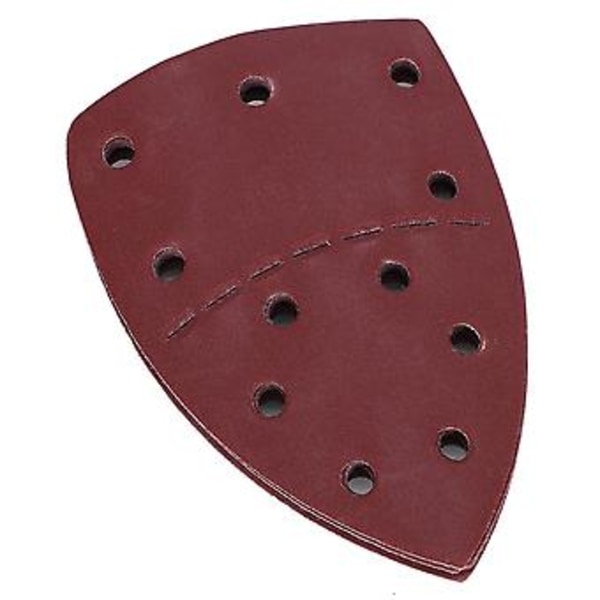 60 stk. musesandpapir, separat håndflade-slibepapir, slibeark 140x140x100mm, 11 huller, korn 180