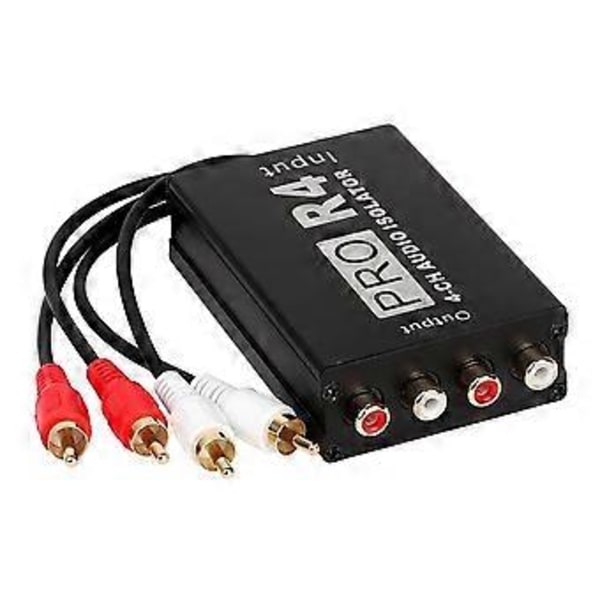 Audio Isolator 4CH Audio Støjreduktion Jordforbindelsesisolator til Bil Audio Modifikation, Let at Bruge