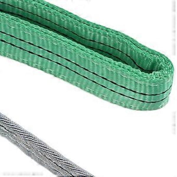 2T Flad Løftestroppe Høj Styrke Polyester Kran Løfte Webbing Stropper Rigging Tilbehør 4 Meter