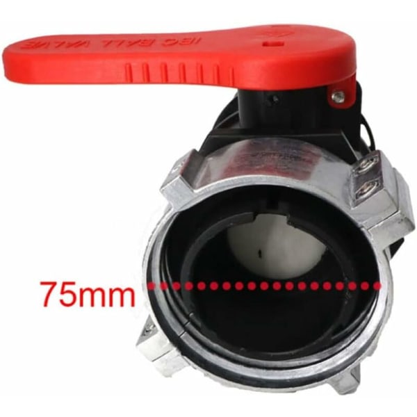IBC-adapter för kulventilbyte för kulventil - 75 mm