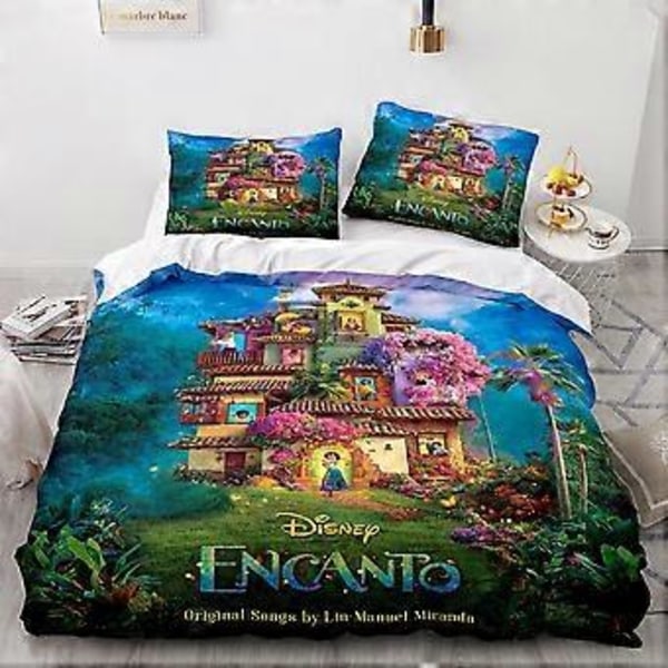 Magic Full House Encanto Tryck 3D Täcke Tre-delat Set För Studenter Och Barn Hemtextilier