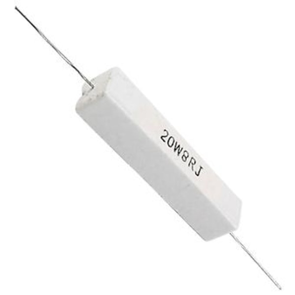 2 st Trådlindad Keramisk Cementmotstånd 8 Ohm 20w 5%