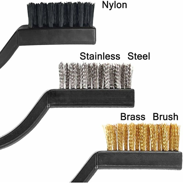 Mini stålborste set rengöringsset nylon stålborste mini stålborste set koppar stålborste set svets stålborste 7 st