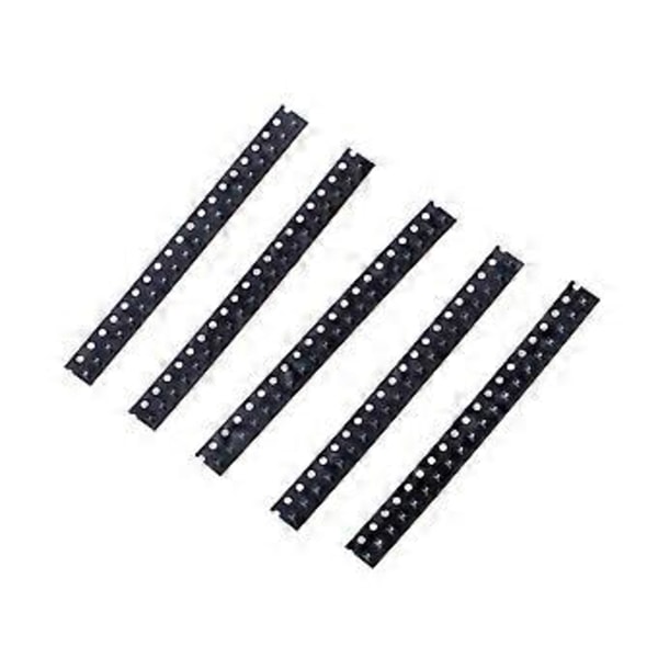 100 st 5 Färger SMD 0603 LED-ljus Röd Grön Blå Gul Vit Sorteringskit