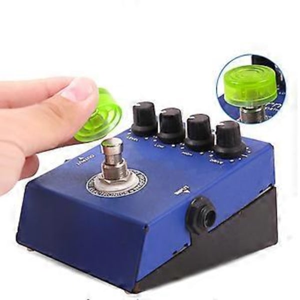 Plast Gitarr Stomp-Knapp-Pedal Knoppskydd Kåpa Paket med 2