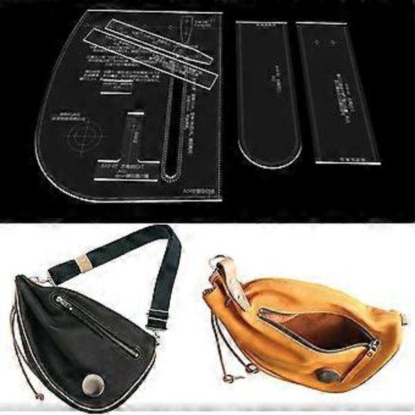 Sling Bag Akryl Mall, Läder Mönster Akryl Läder Mallar för Kapacitet Crossbody Ryggsäck, -42