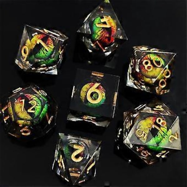 7 st/set Svampfest Bordsrollspel Tärningar, Coola Spel DND Tärningsset D D Familj Bordsspel Tärningar