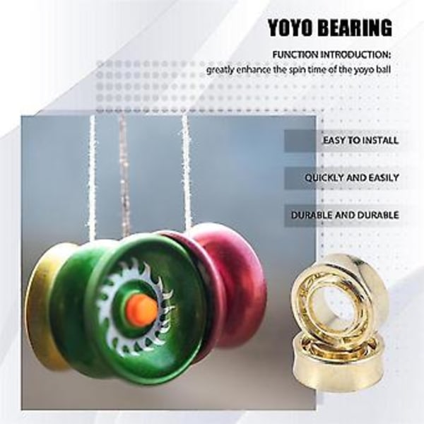 5 stk. Gull 10 Kule Yoyo Profesjonell Ekstra Lang Soveperiode Tomgang Yoyo Yo-yo Kulelager