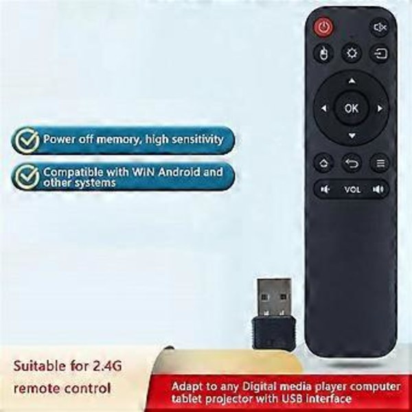 BPR1S Plus BLE 5.0 Fjernkontroll 2.4GHz Trådløs Kontroller for Android TV Boks/PC