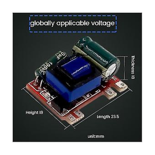 5st 5V 600mA Isolerad Switchmodul AC- Nedstegsmodul Till 5V