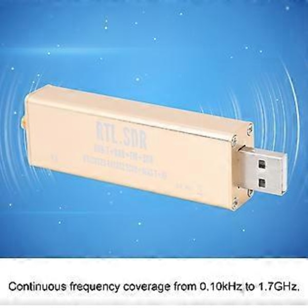 SDR Mottaker SDR0.1KHz1.7GHz Ham Programvaredefinert Radio Antenner Høy Stabilitet