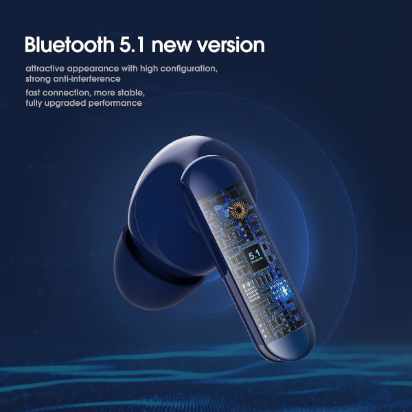 Bluetooth 5.1-hörlurar  Snygg design Hög prestanda och stark störningsresistens