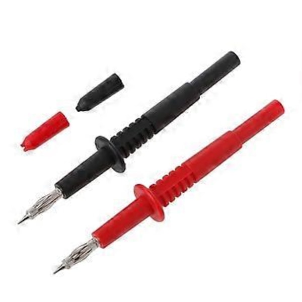 2 st/1 set Kopparstav Multimeter Testprob 4mm Uttagstyp Prob Banankontakt Röd/Svart