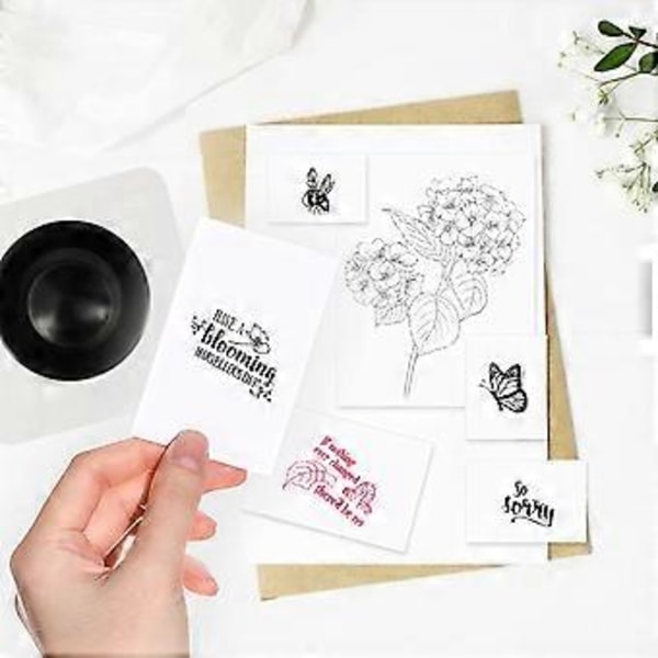 Stämplingsverktyg, Gummistämpel Tryckverktyg, Stämplingsblock Pressverktyg för Korttillverkning, Scrapbooking Hantverk, Konst 4ST